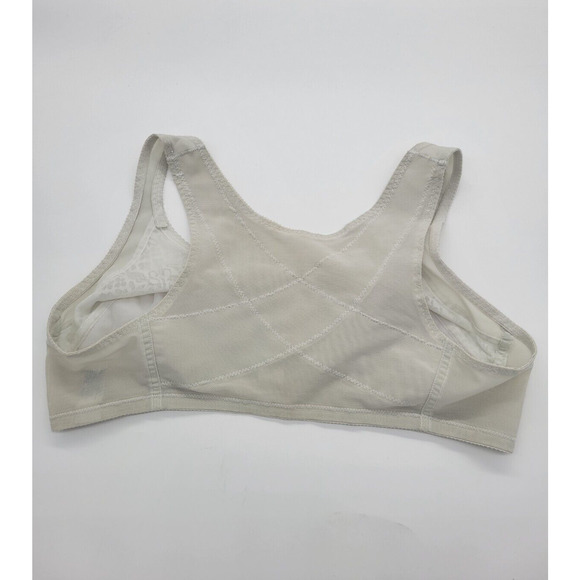 Vintage Anthony Richards Gray Floral Lace Front Closure Wire Free Bra Size 40C - Picture 6 of 9